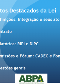 Aspectos da Lei 13.288/2016 - Lei de Integrações - Por Dr. Rodrigo Bazzo (ABPA/SINDICARNES)