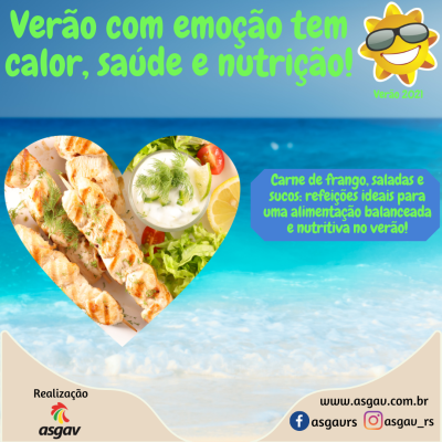 Verão com emoção tem calor, saúde e nutrição