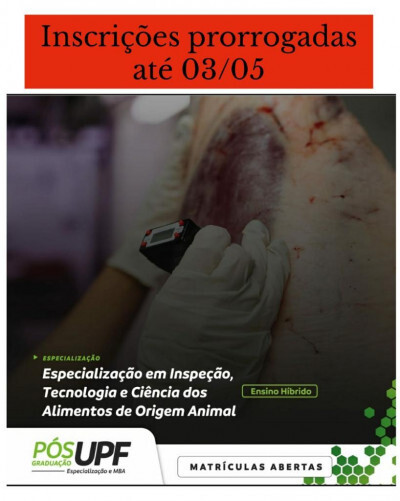 Especialização em Inspeção, Tecnologia e Ciência dos Alimentos de Origem Animal - UPF