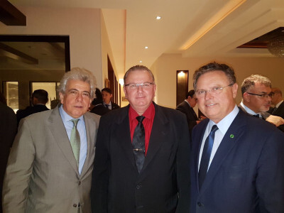 Na Foto Nestor Freiberger, com Embaixador do Brasil Norton Andrade e Ministro da Agricultura Blairo Maggi.