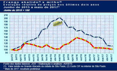 Milho: preço relativo em um biênio é superior ao do frango